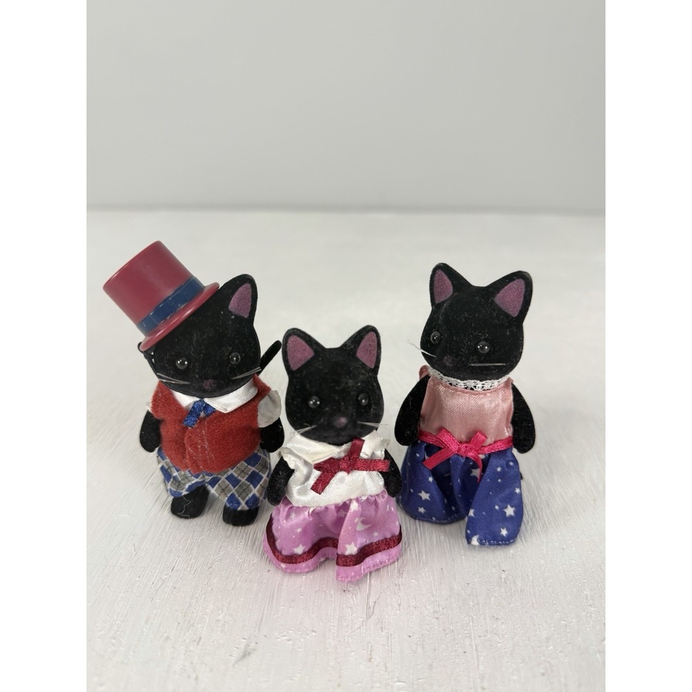 Sylvanian Family Starry sky cat DAD MOM SISTER Calico Critters Japan Limited SET